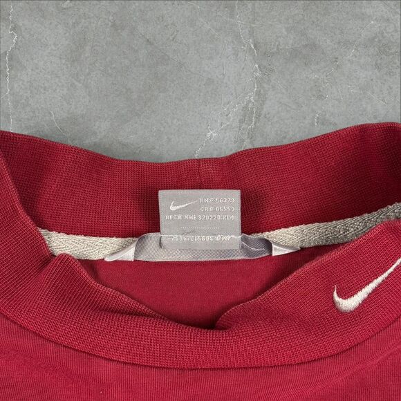 Vintage Nike Embroidered Swoosh Turtleneck Long Sleeve Shirt Y2K Silver Tag - XL - Picture 4 of 8